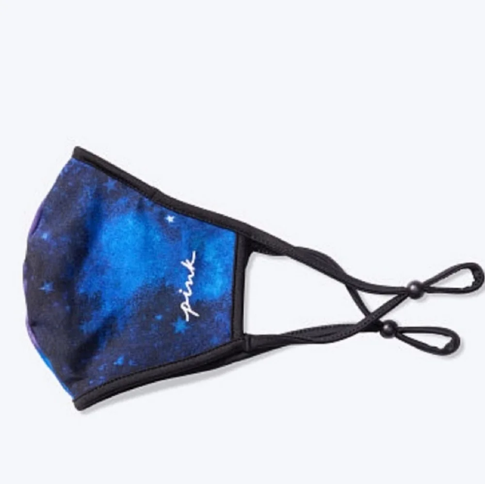 PINK Victoria's Secret Galaxy Space Stars Reusable Face Mask Adjustable New